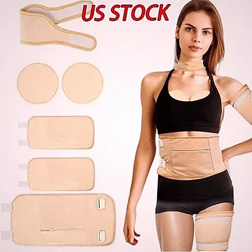 6 Pcs Reusable Castor Oil Pack Wrap for Women Organic Cotton Kit