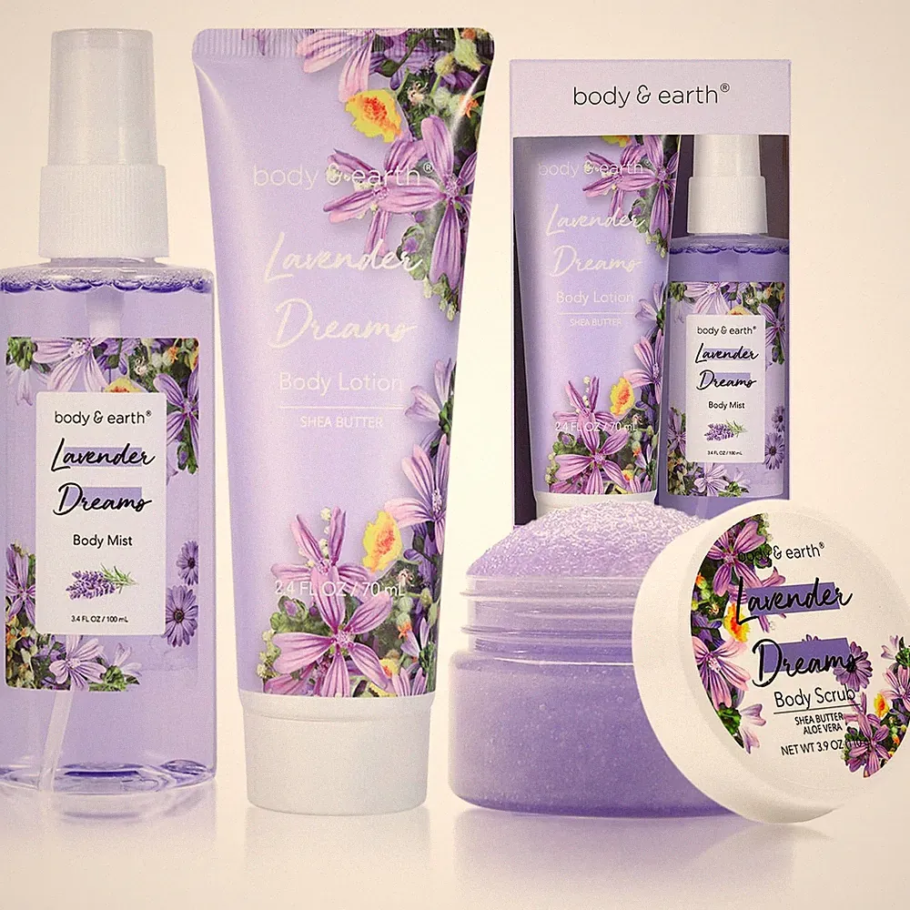 Body Mist Gift Set - Spa Gifts for Women, Perfume, Body Lotion, and Body Scru...