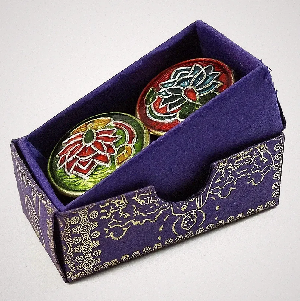 Nag Champa Natural Solid Perfume 2 Mini In Pack Brass Jar 4Gm Perfume