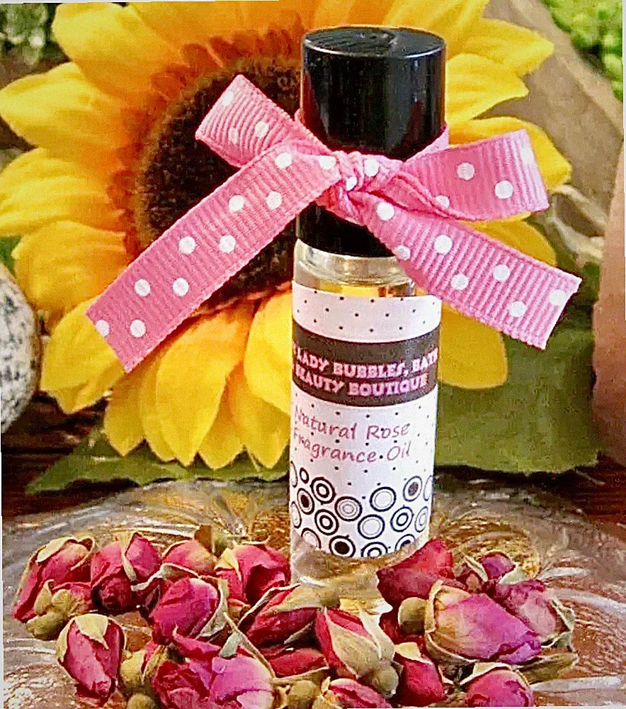 New Natural WILD ROSE Premium Perfume Fragrance Body Oil Roller Ball - 1/3oz.
